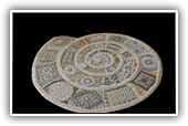 Sun clock
made of enamel, glass art, glass mirror, silver, mother-of-pearl, agate, murrine. Size 60cm
Metal stand
sold, private collection

