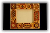 Bronze Frame:
Made of art glass, mirrored glass, murrine, gold and glass pearls
Size: 24x19 outside dimension (for photo 13x18 cm)
                       21x 15.5 (for photo 10x15cm)
                       17x15 (for photo 9x11 cm)
